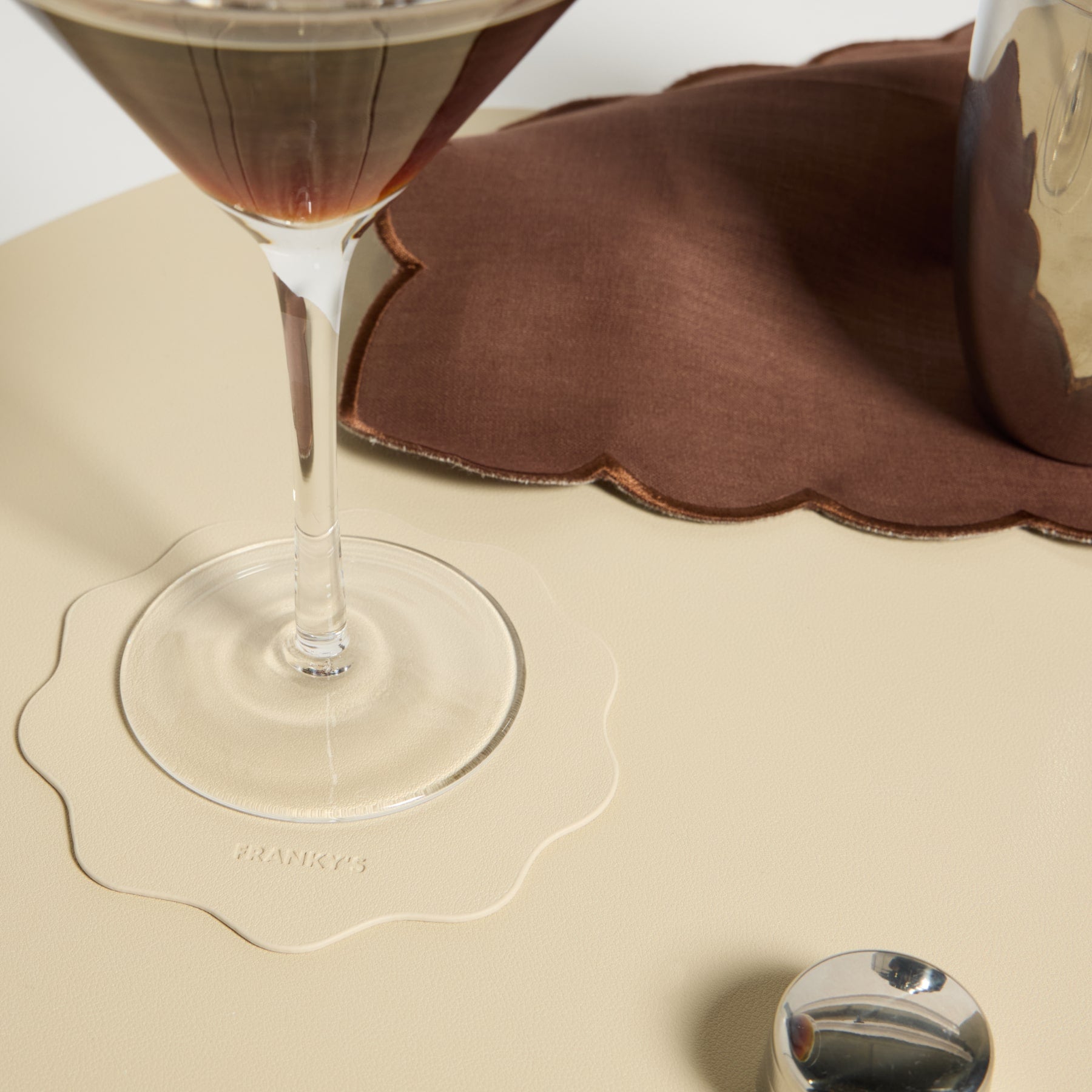 Beige Placemats & Coasters - FRANKY'S