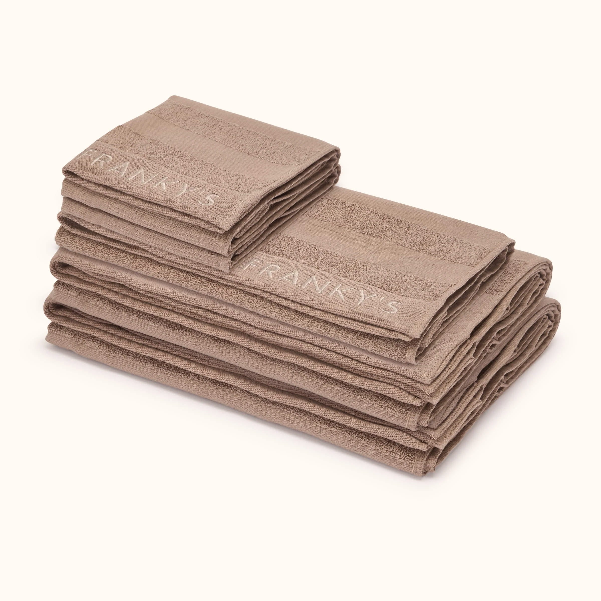 Linea Bath Towel Set (Pack of 5) - Taupe
