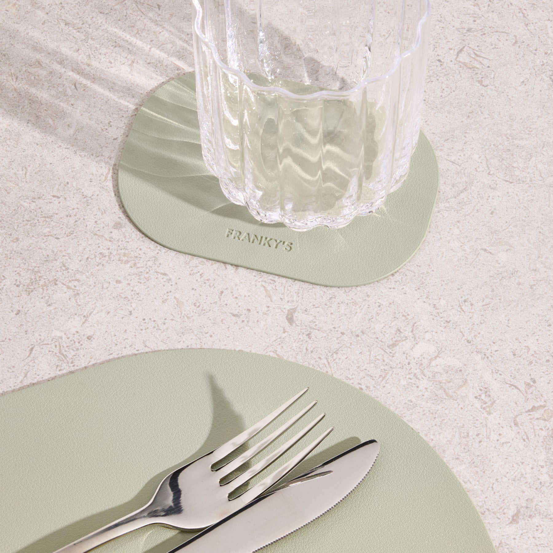 Lorient Sage Green Coaster - Buy Coasters Online at FRANKY'S