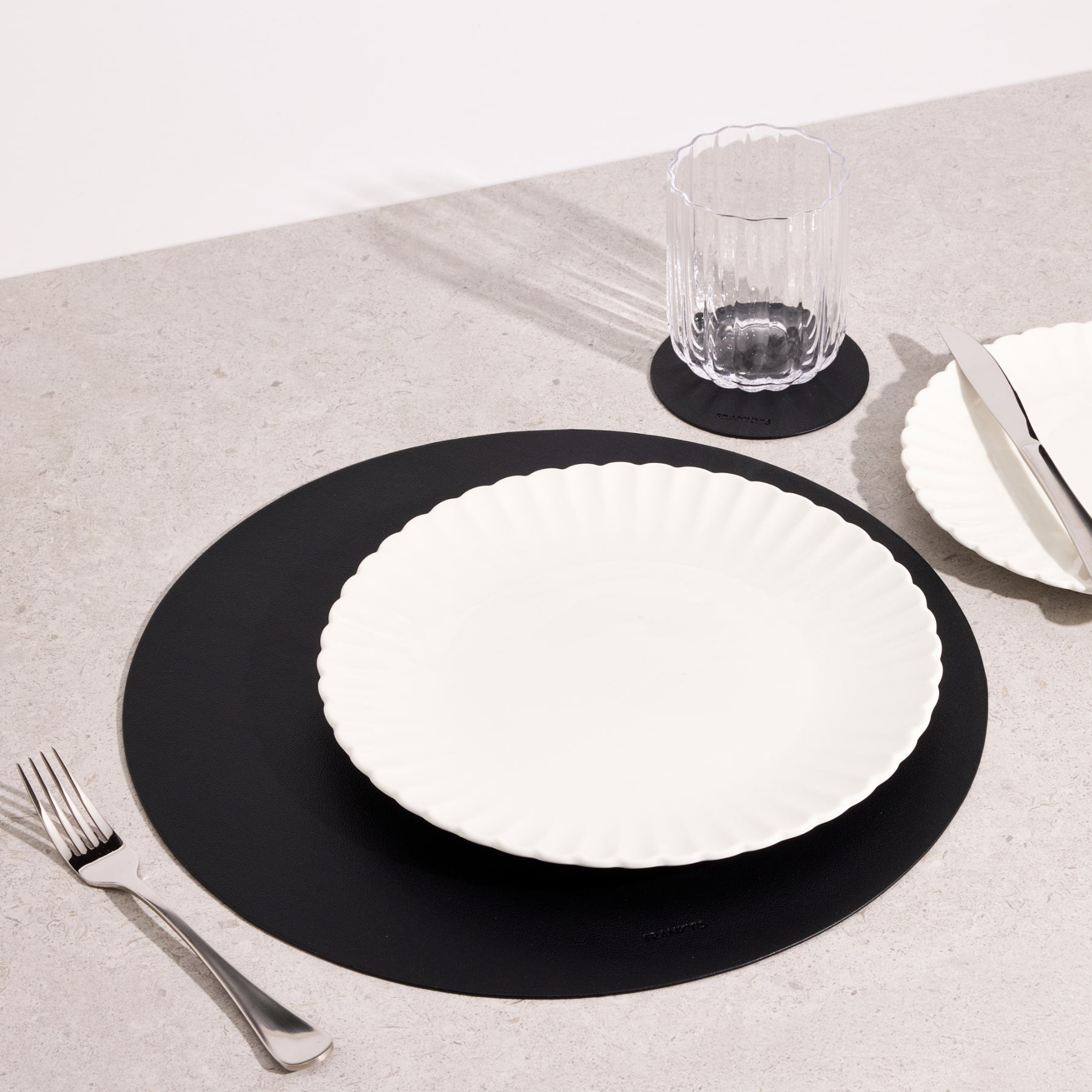 Peru Black Round Placemat - Buy Placemats Online at FRANKY'S
