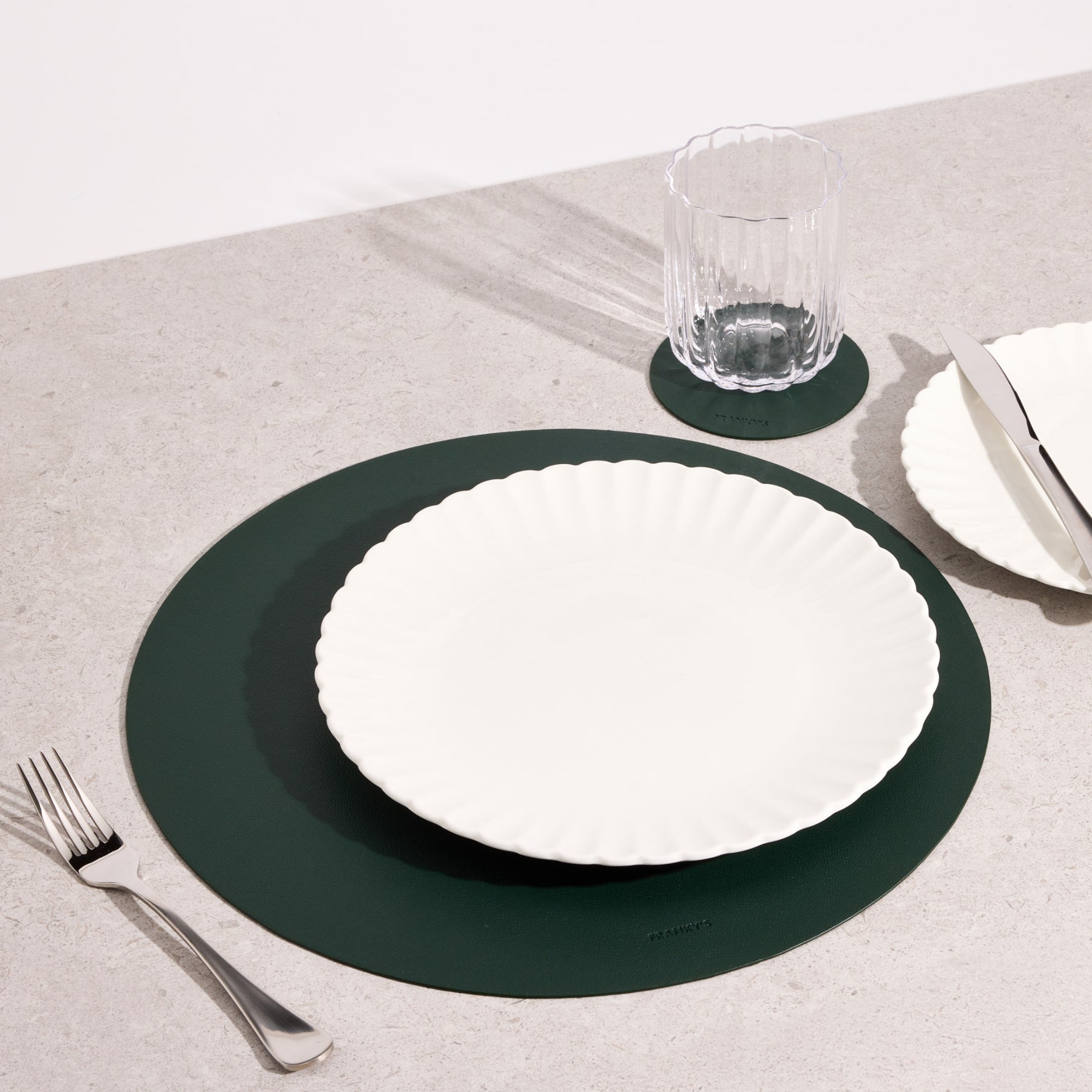 Peru Dark Green Round Placemat - Buy Placemats Online at FRANKY'S