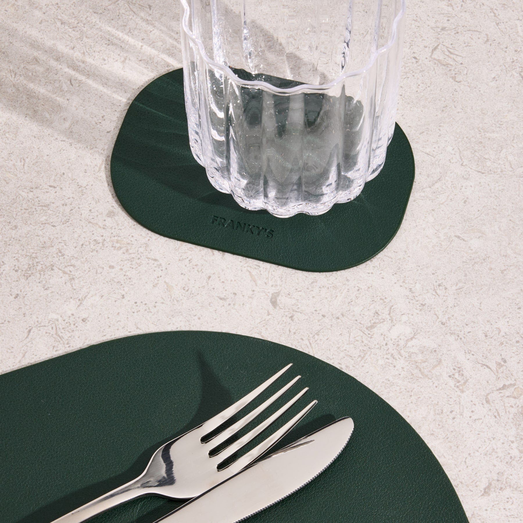 Lorient Dark Green Coaster - Buy Coasters Online at FRANKY'S