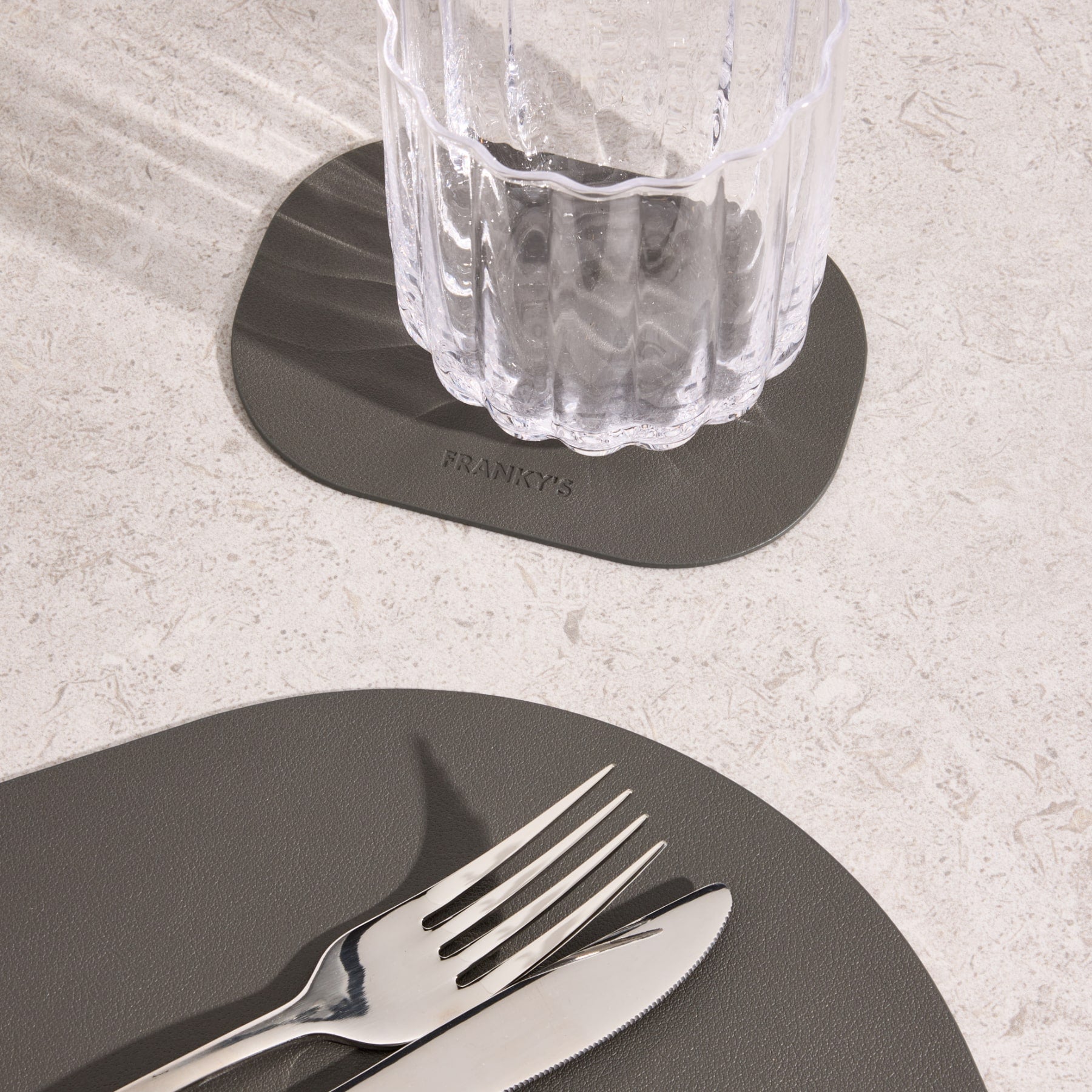 Lorient Dark Grey Coaster - Buy Coasters Online at FRANKY'S