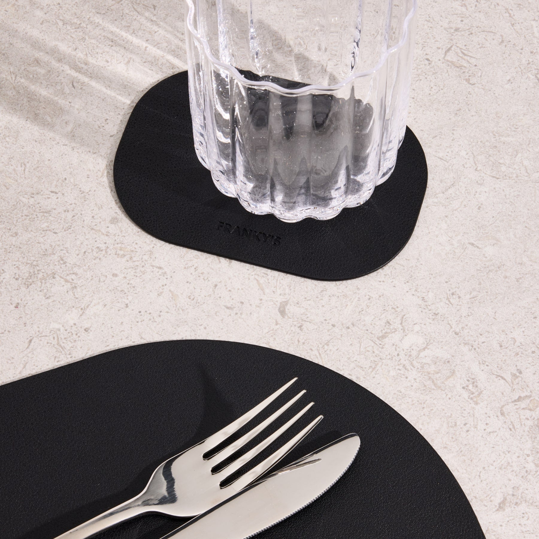 Lorient Black Coaster - Buy Coasters Online at FRANKY'S