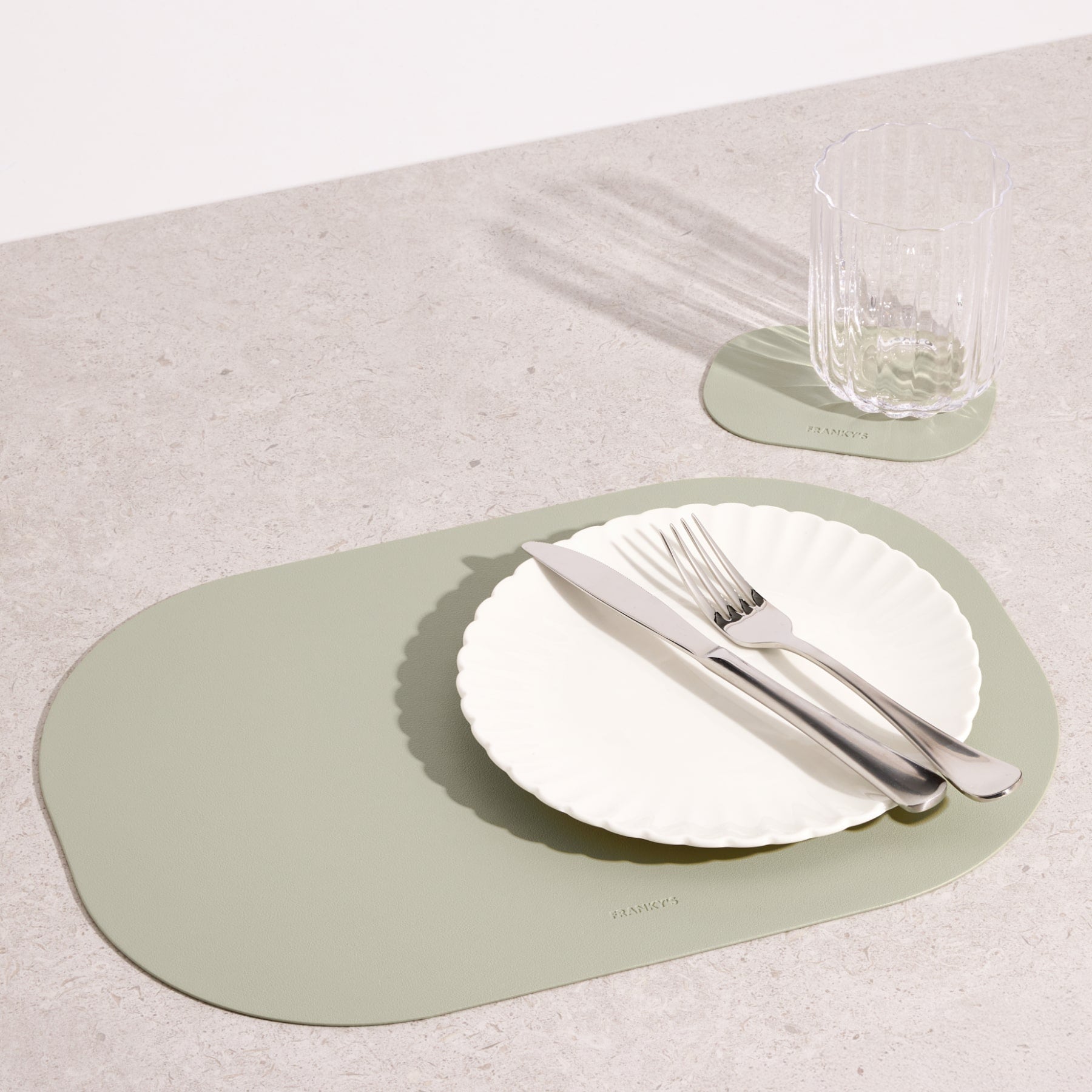Lorient Placemat in Sage Green - Buy Placemats Online at FRANKY'S