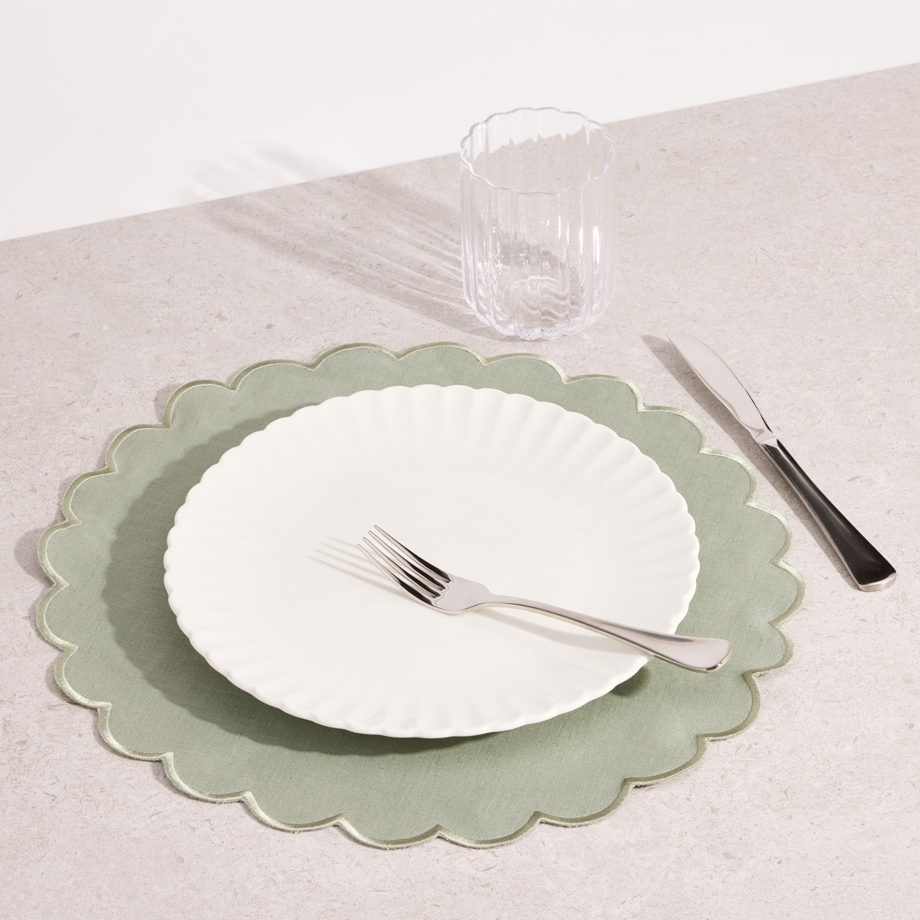 Madrid Sage Green Placemats (Set of 4) - Buy Placemats Online at FRANKY'S