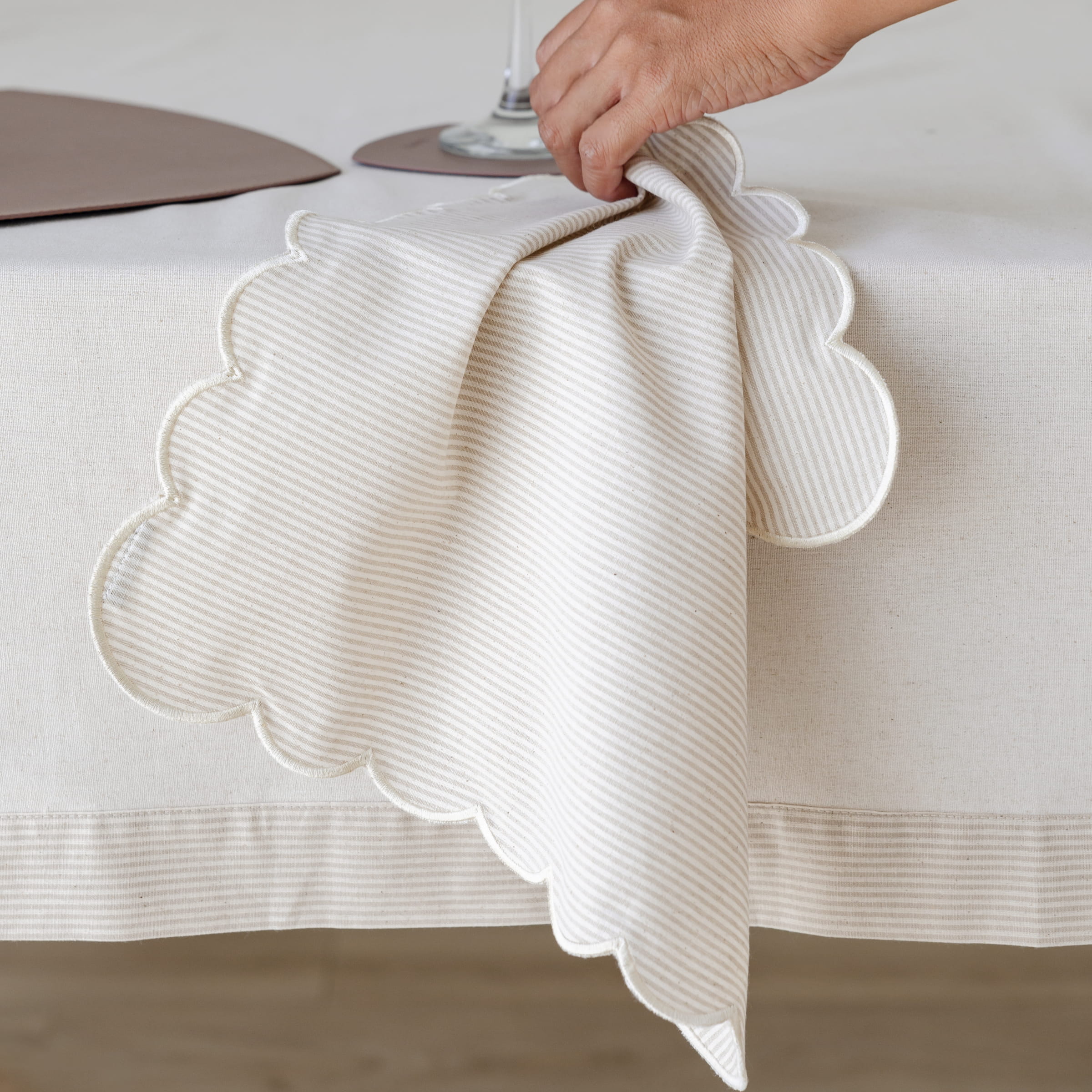 Messina x Marbella Linen Tablecloth Nude - Buy Tablecloths Online at FRANKY'S