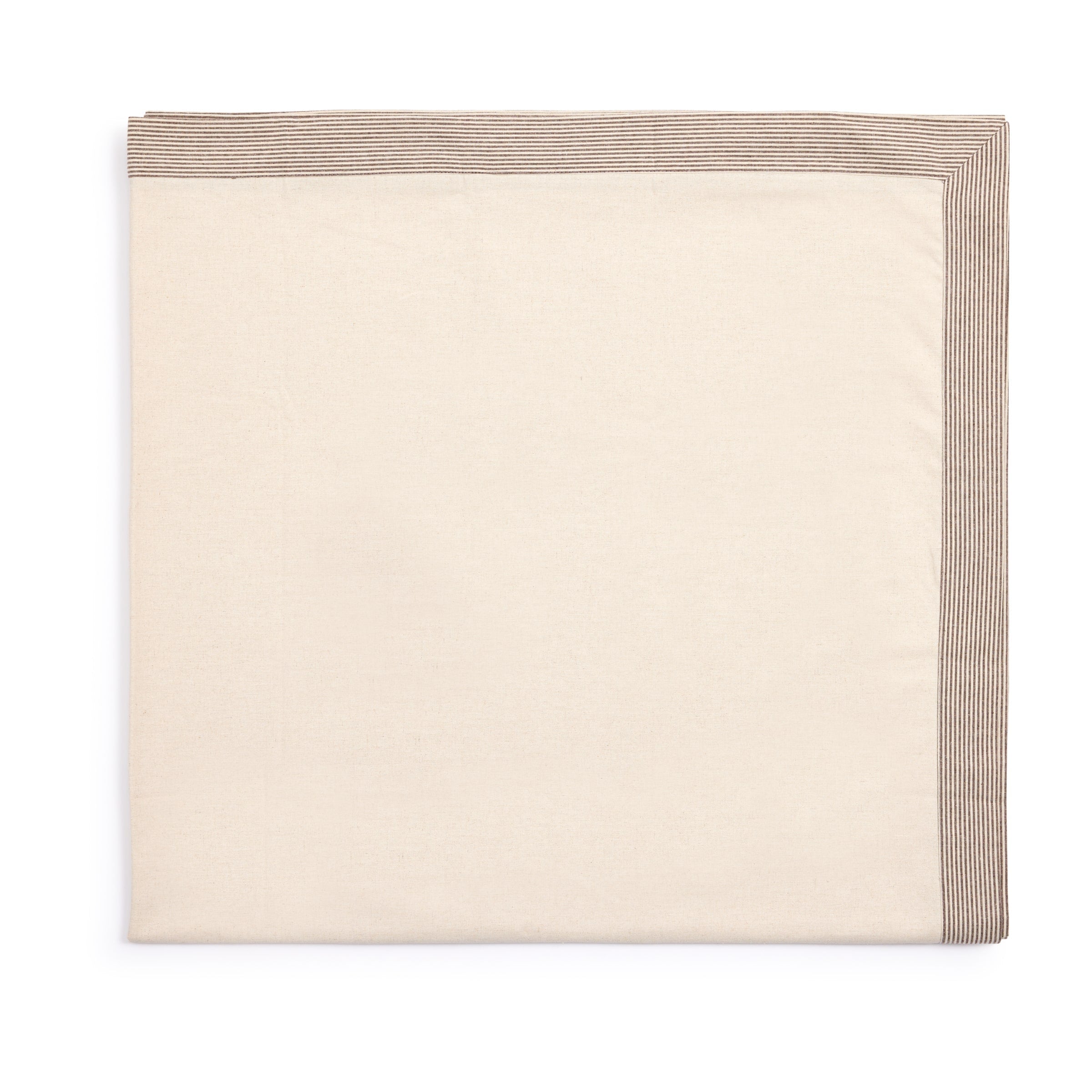 Messina x Marbella Stripe Linen Tablecloth Brown - Buy Tablecloths Online at FRANKY'S