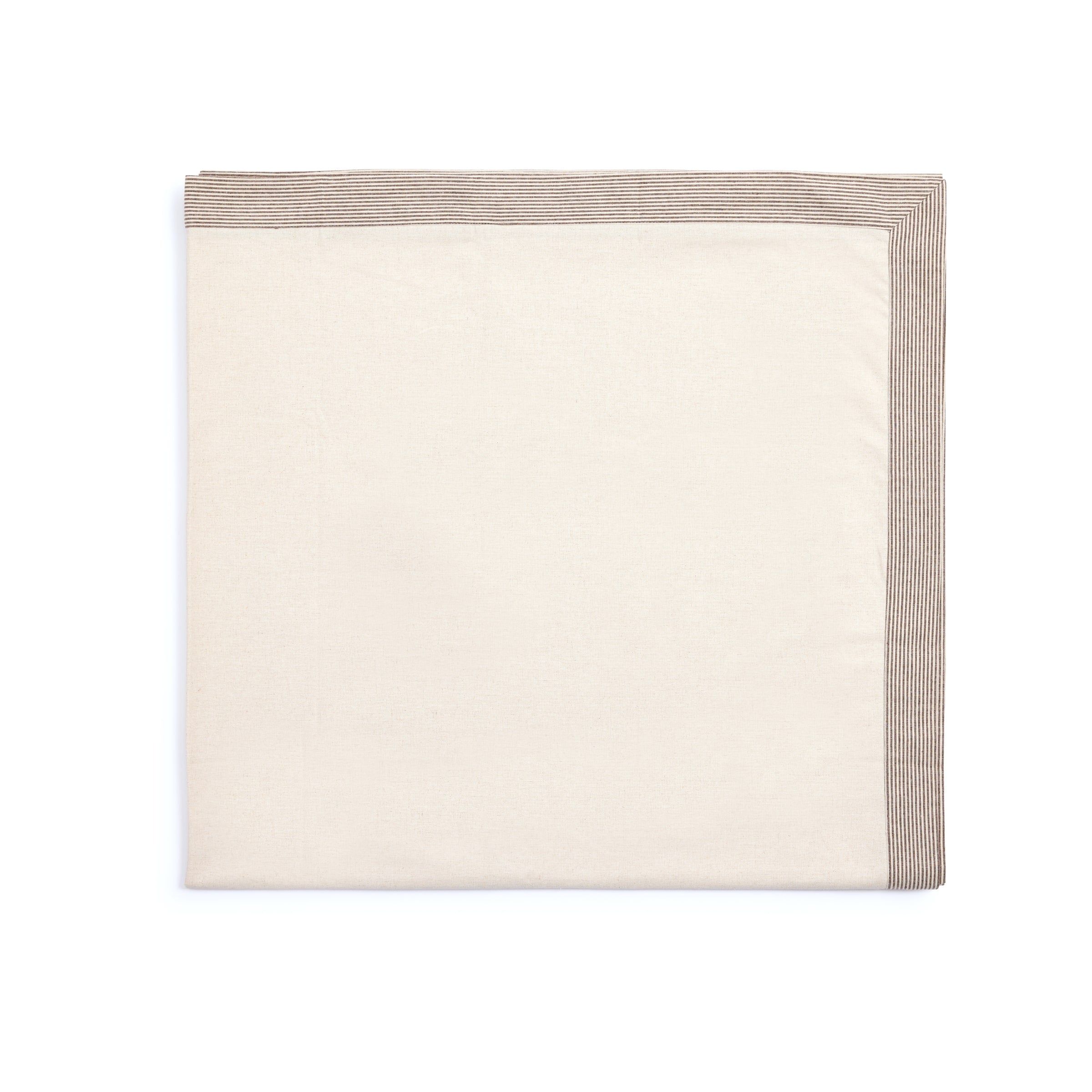 Messina x Marbella Stripe Linen Tablecloth Brown - Buy Tablecloths Online at FRANKY'S