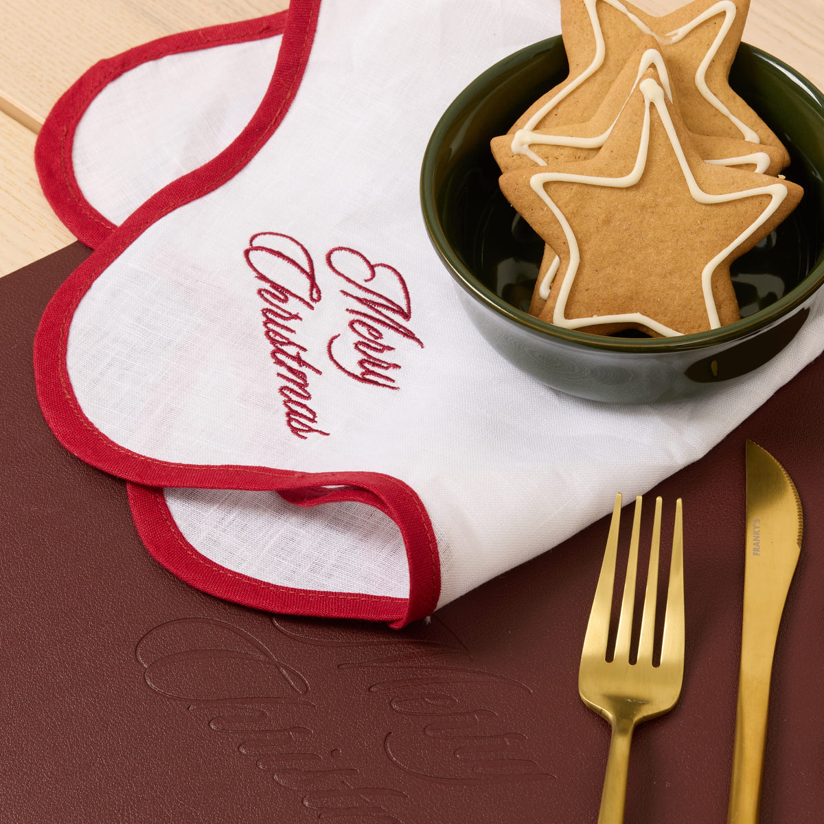 North Pole Napkin - Merry Christmas (Set of 4) Wine - Buy Napkins Online at FRANKY'S