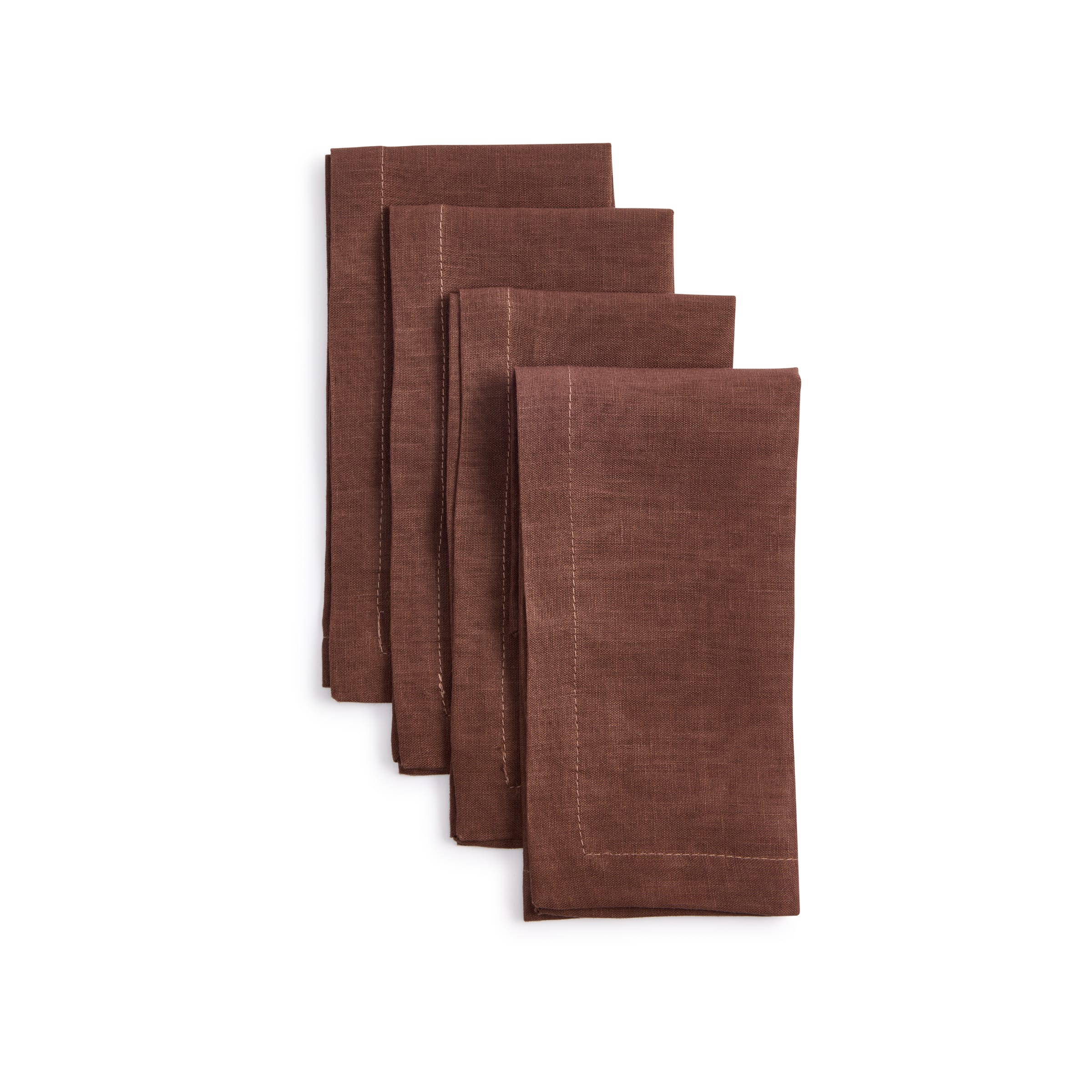 Prado Linen Napkins (Set of 4) Chocolate - Buy Napkins Online at FRANKY'S