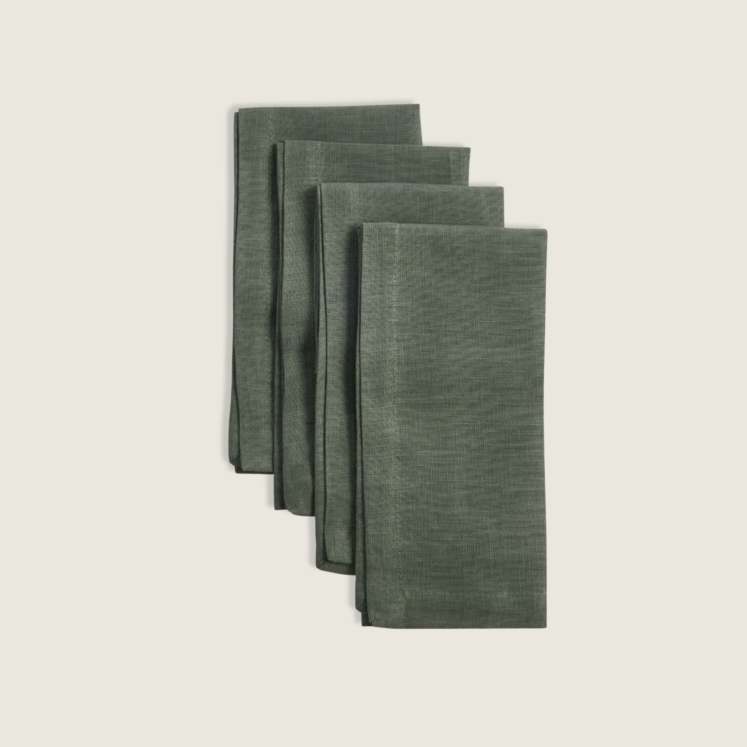 Prado Linen Napkins (Set of 4) Forest Green - Buy Napkins Online at FRANKY'S