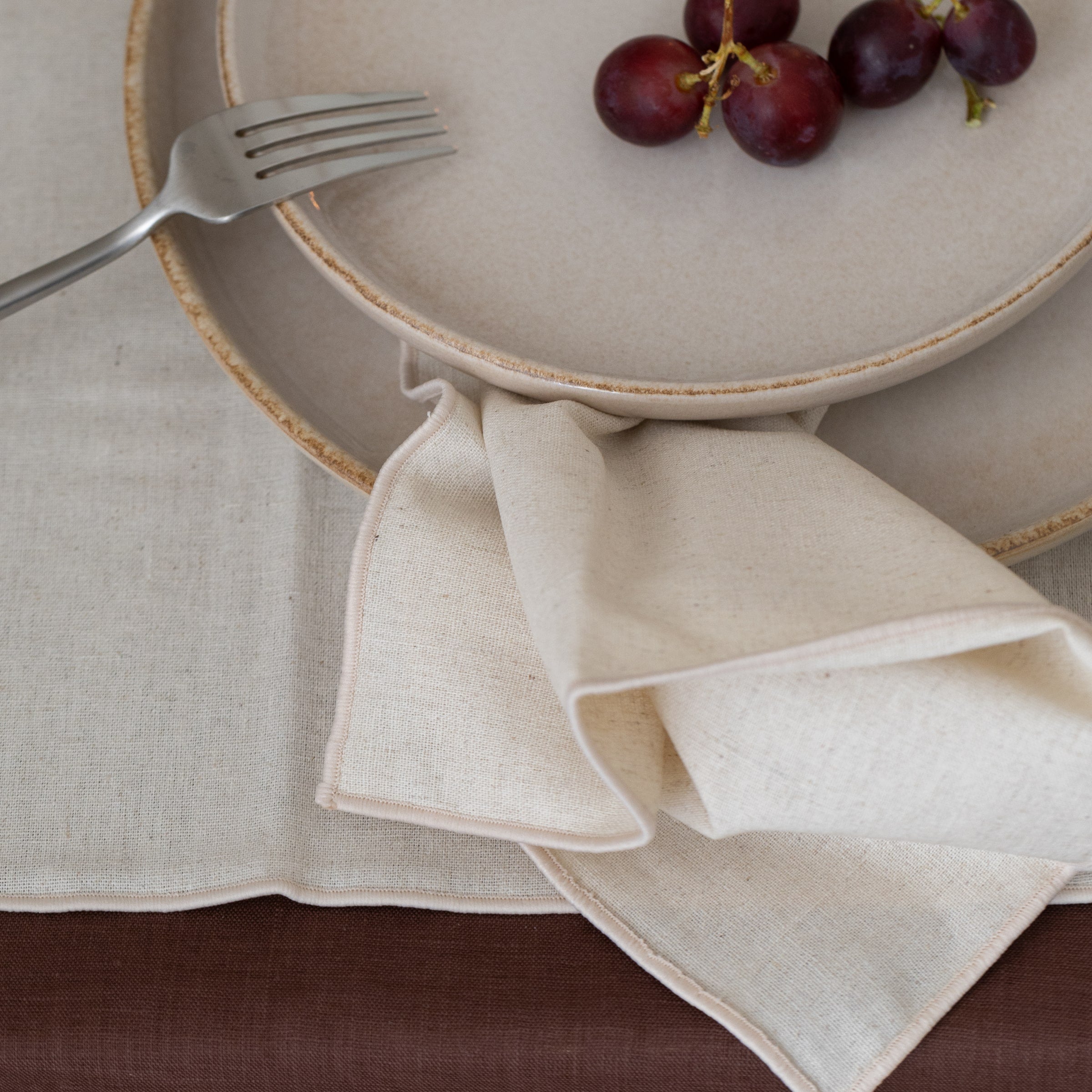 Valencia Napkins (Set of 4) Beige - Buy Napkins Online at FRANKY'S