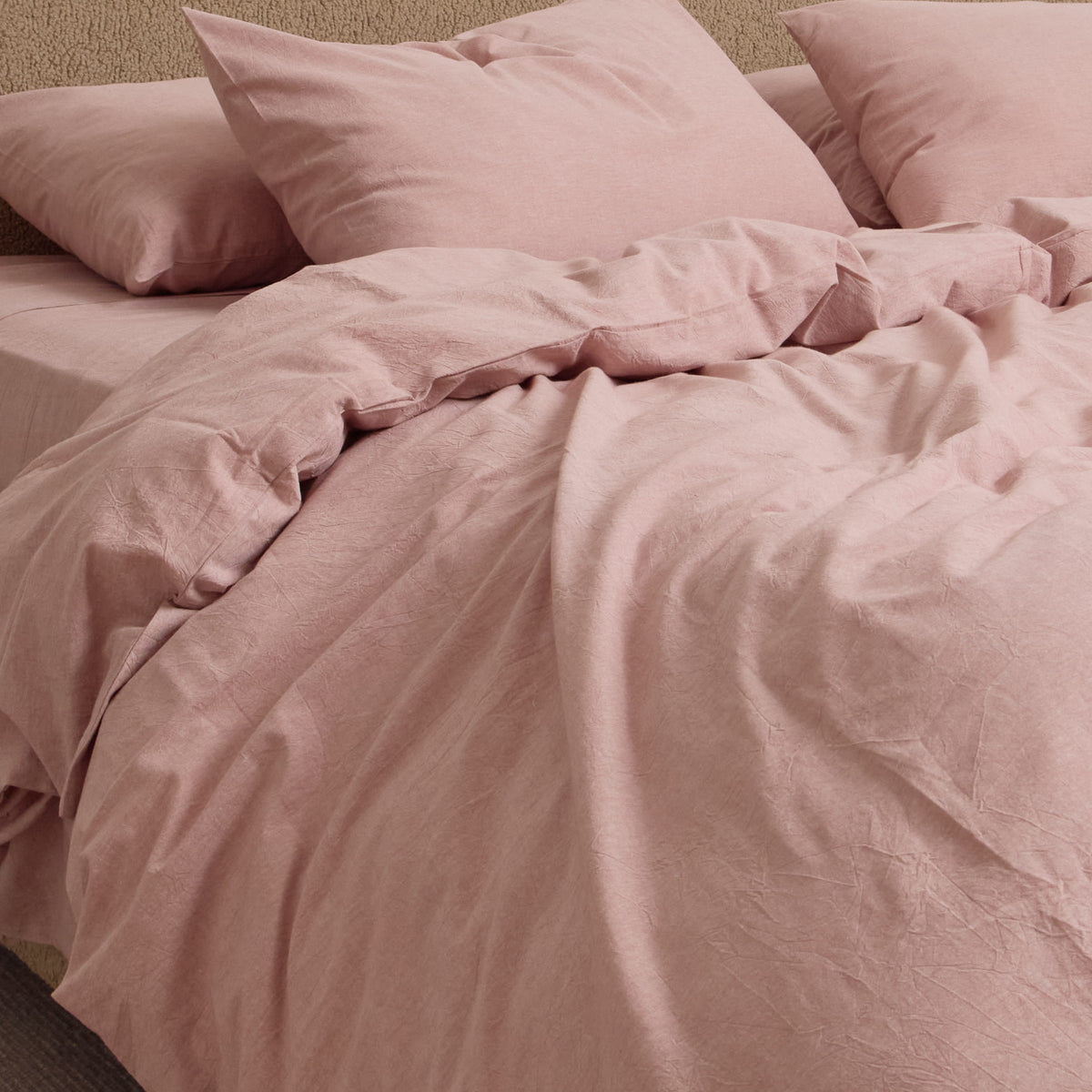 FRANKY'S Zurich Quilt Cover in Clay Pink, organic cotton