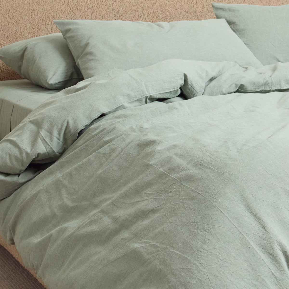 FRANKY'S Zurich Quilt Cover in Forest Green, organic cotton