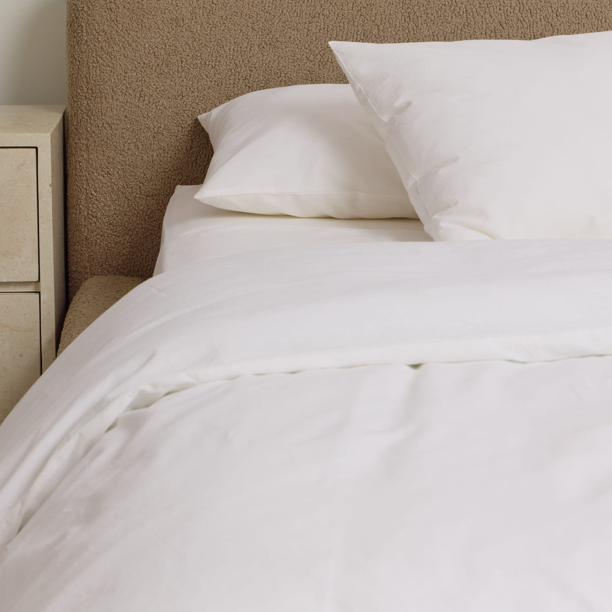 FRANKY'S Zurich Quilt Cover in Milk White, organic cotton