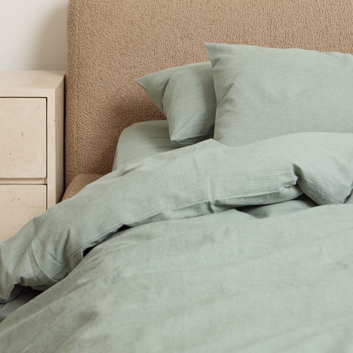 FRANKY'S Zurich Quilt Cover in Forest Green, organic cotton