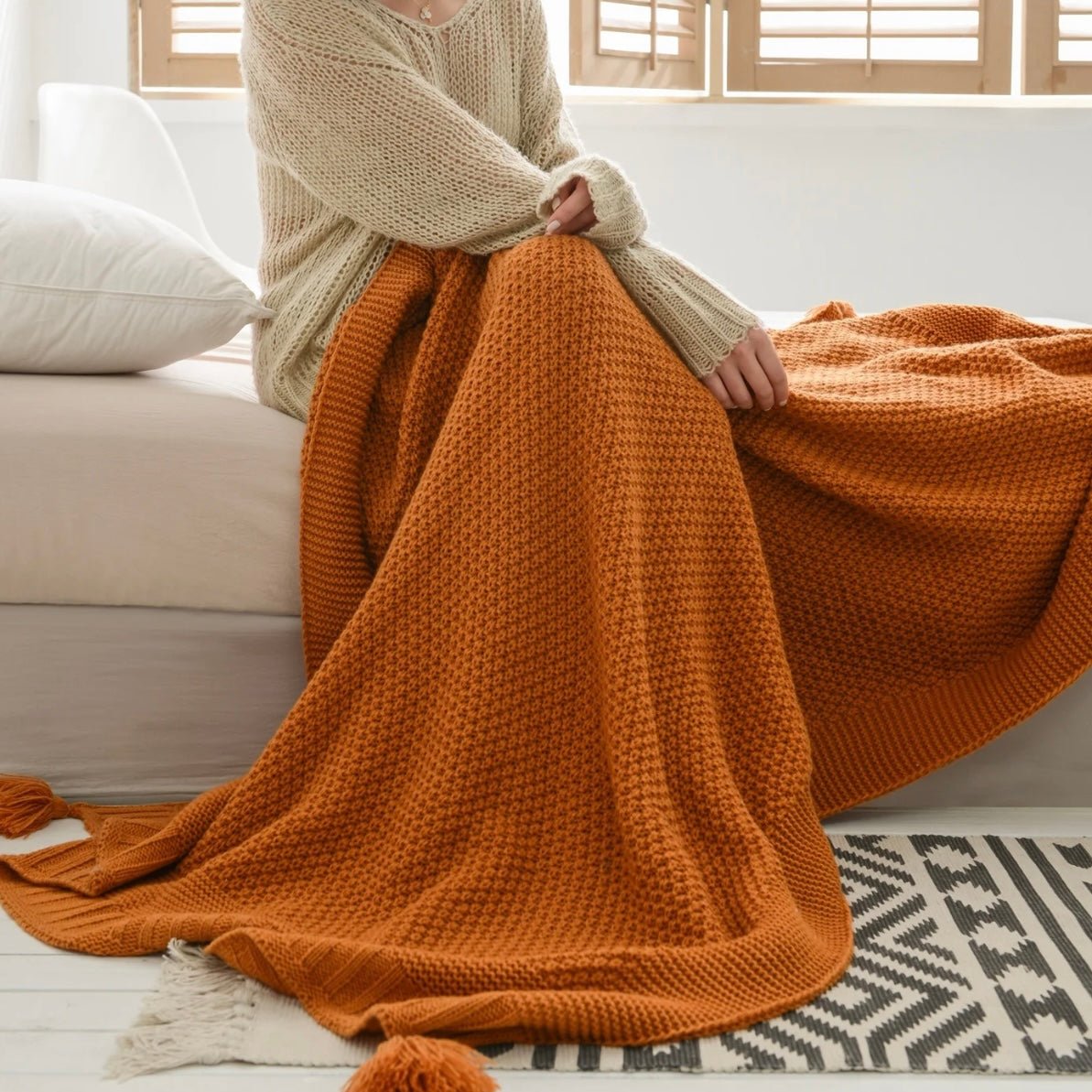 Byron Knitted Throw - Throw Blankets Online at FRANKY'S