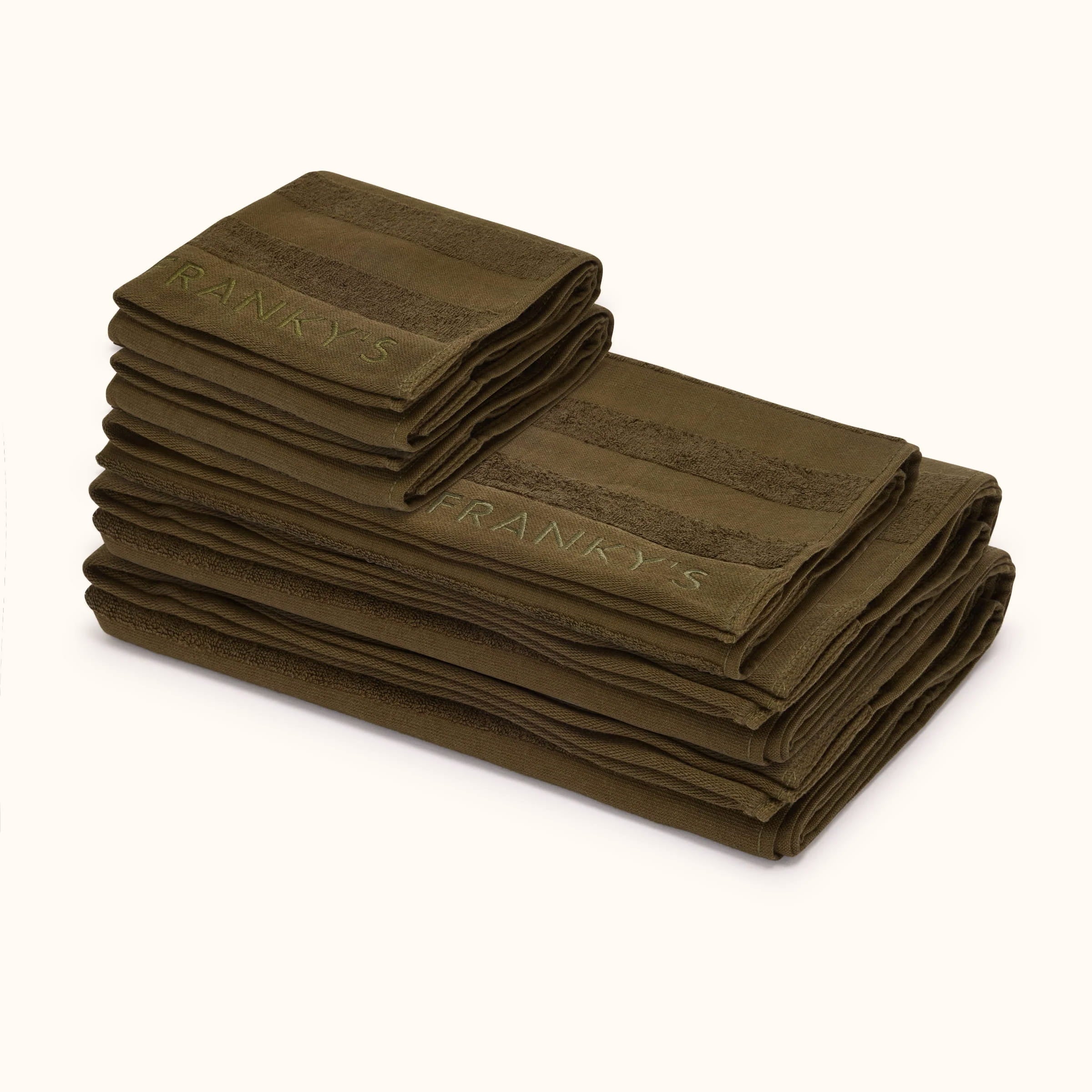 Linea Bath Towel Set (Pack of 5) - Olive