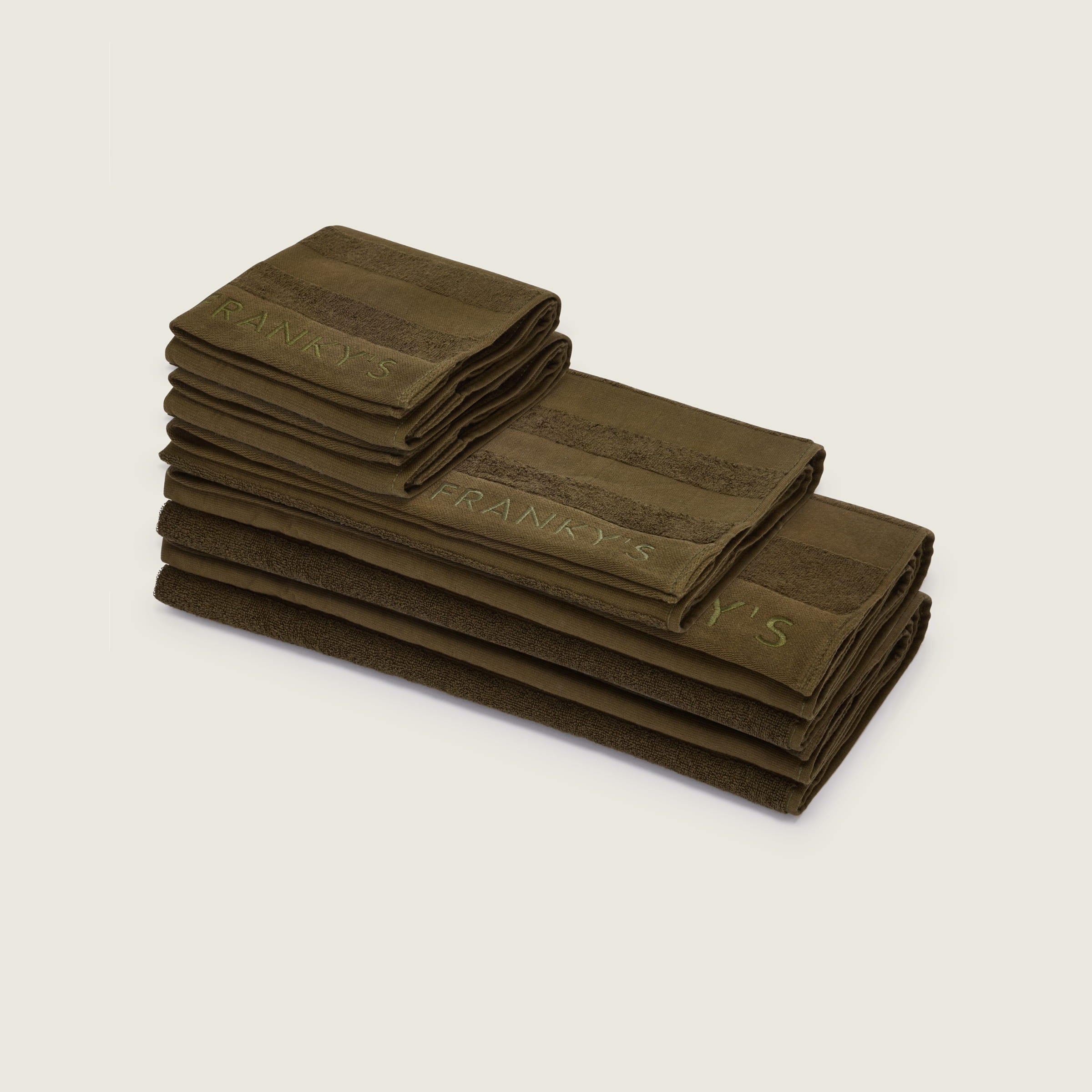 Linea Bath Sheet Set (Pack of 5) - Olive - Buy Bath Sheets Online at FRANKY'S