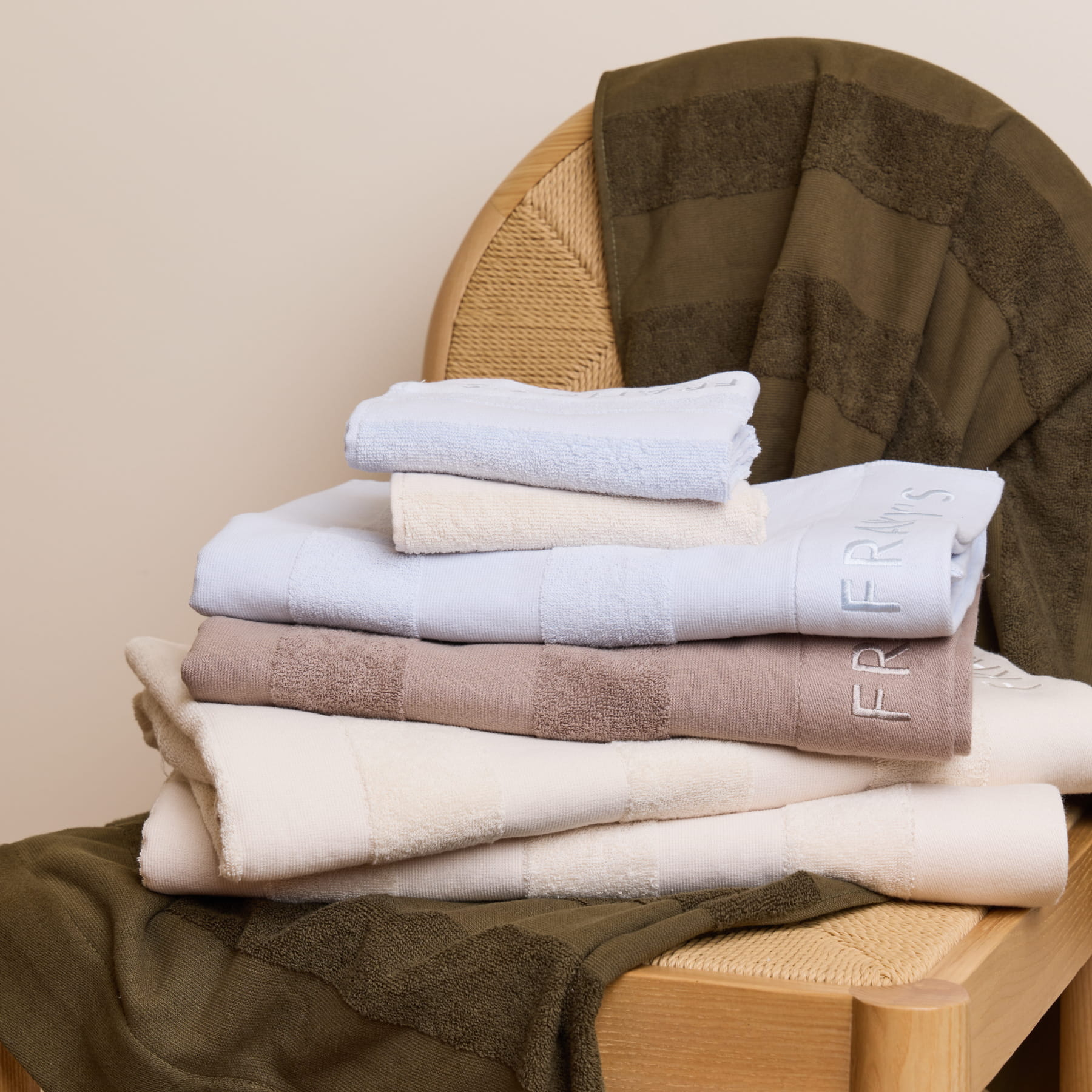 Linea Bath Towel (Pack of 2) - Beige - Buy Bath Towels Online at FRANKY'S