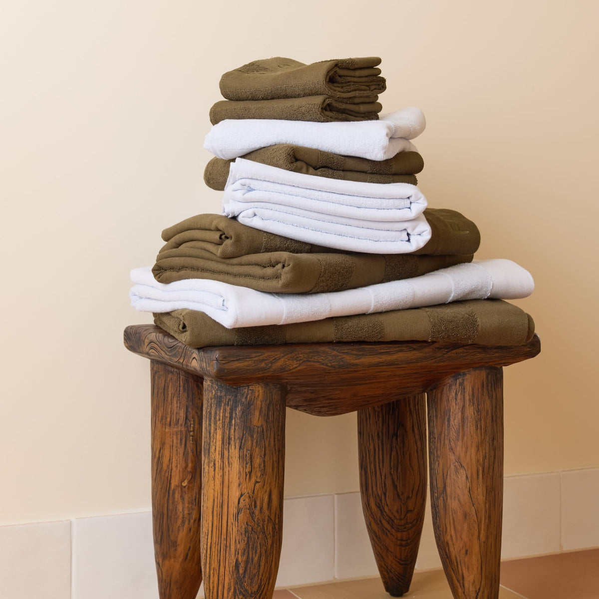 Linea Bath Towel Set (Pack of 5) - Olive - Buy Bath Towels Online at FRANKY'S