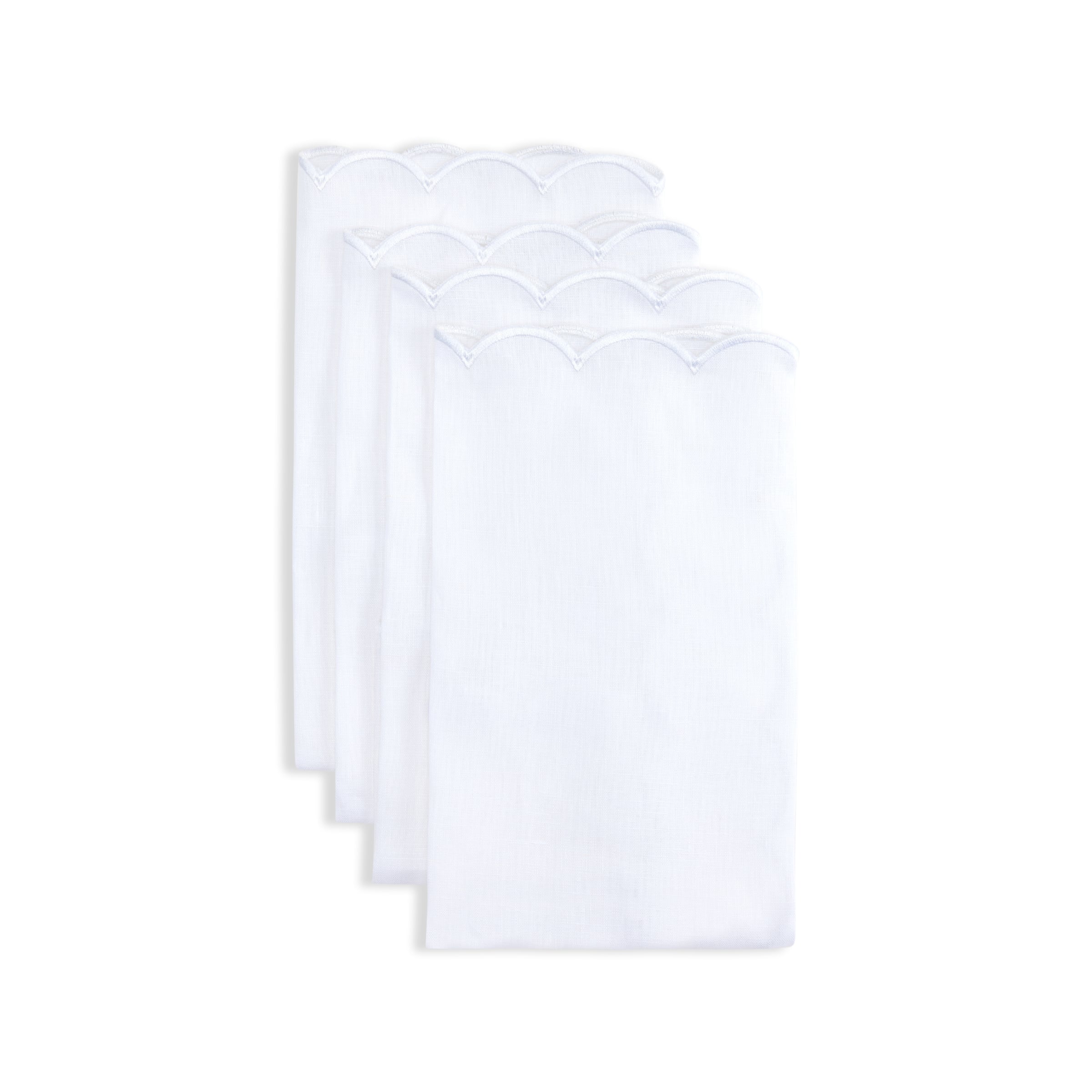 Madrid White Napkins (Set of 4) - Buy Napkins Online at FRANKY'S