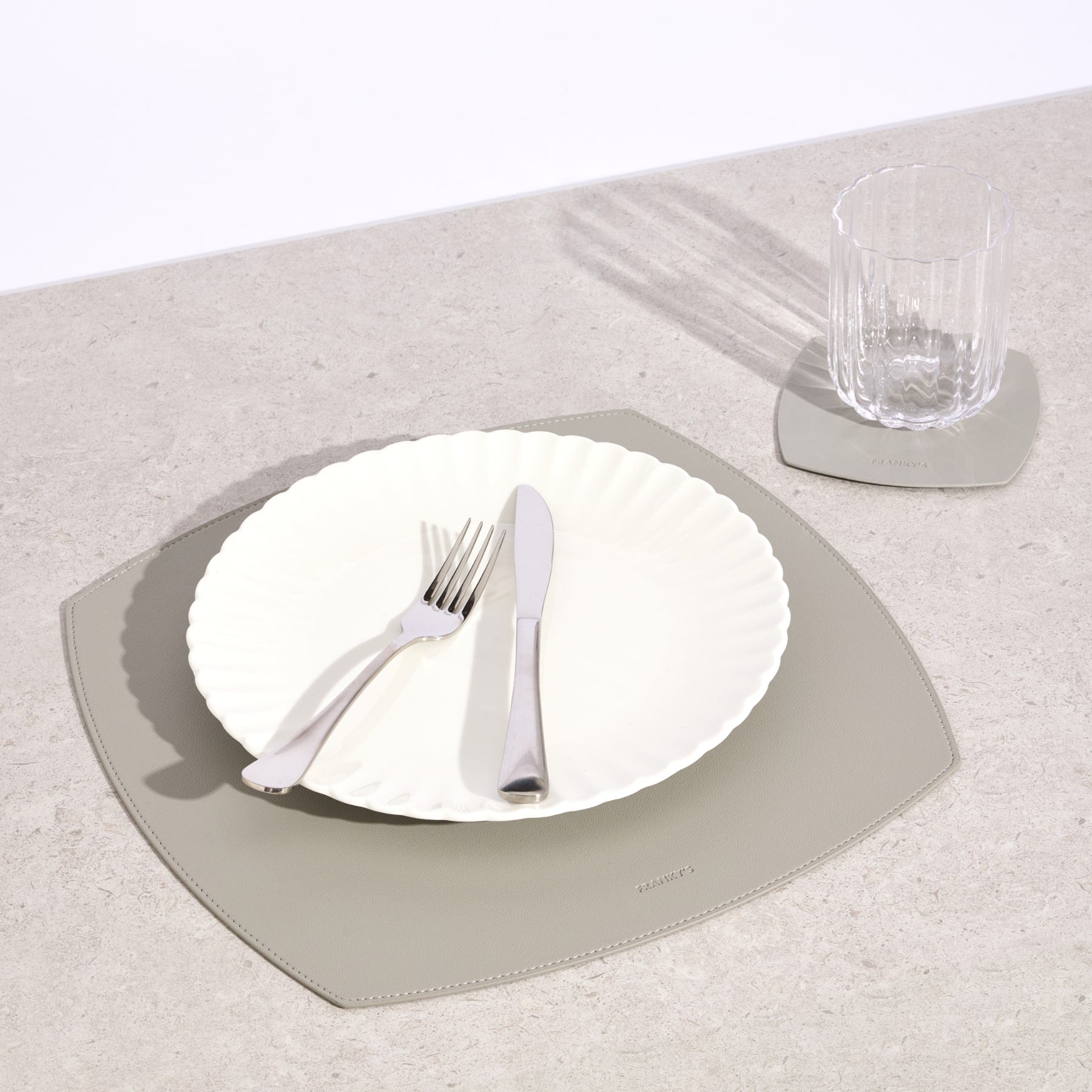 Milan Placemat in Pearl Grey - Buy Placemats Online at FRANKY'S