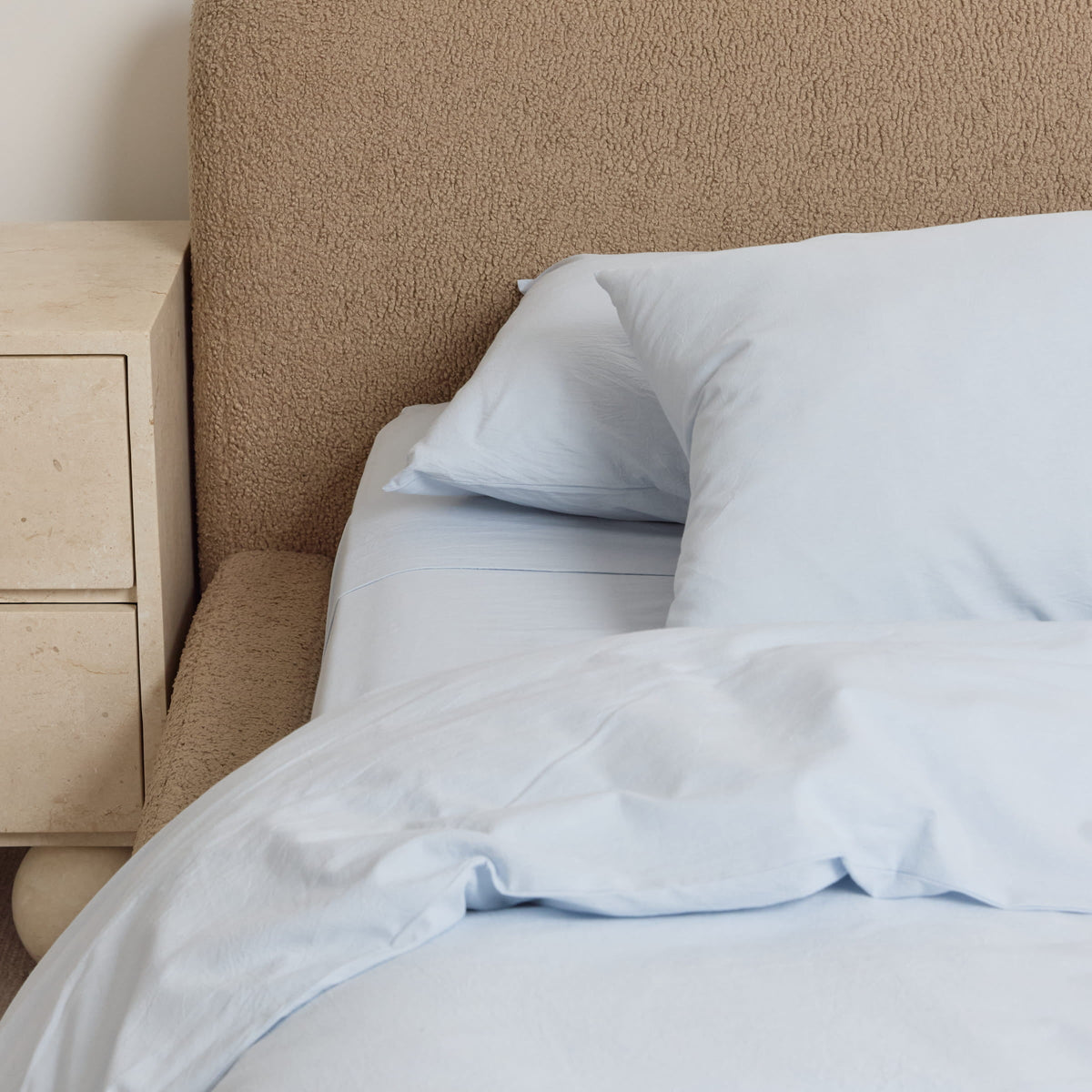 FRANKY'S Zurich Quilt Cover in Light Blue, organic cotton