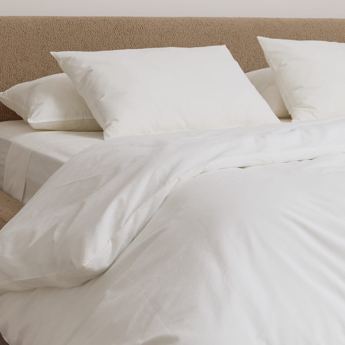 FRANKY'S Zurich Quilt Cover in Milk White, organic cotton